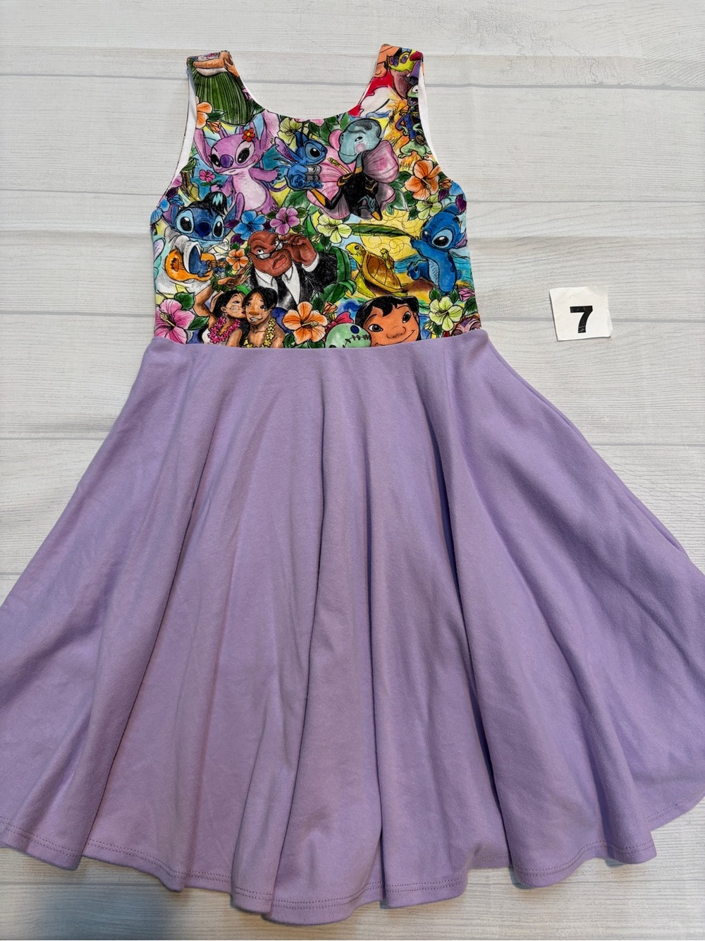 Malia and Kai Stitch Lavender Twirl Dress